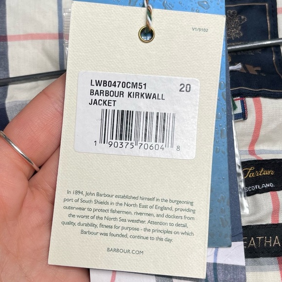 Barbour NWT Kirkwall Waterproof Rain Jacket Removable Hood Camel Tan Women’s 20 - Picture 10 of 12